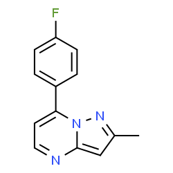 ChemSpider 2D Image | 7-(4-Fluorophenyl)-2-methylpyrazolo[1,5-a]pyrimidine | C13H10FN3