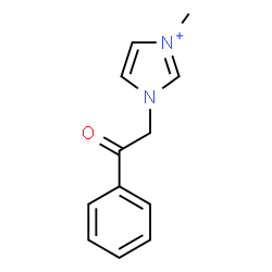 ChemSpider 2D Image | 1H-imidazolium, 1-methyl-3-(2-oxo-2-phenylethyl)- | C12H13N2O