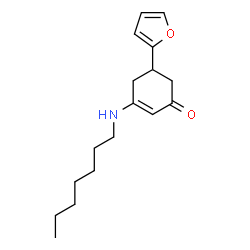 ChemSpider 2D Image | 5-(2-Furyl)-3-(heptylamino)-2-cyclohexen-1-one | C17H25NO2