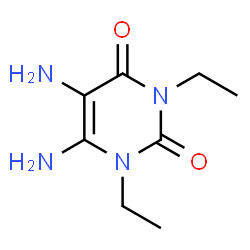 ChemSpider 2D Image | 5,6-Diamino-1,3-diethyl-2,4(1H,3H)-pyrimidinedione | C8H14N4O2