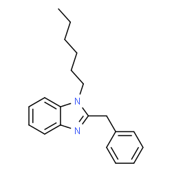 ChemSpider 2D Image | 2-Benzyl-1-hexyl-1H-benzimidazole | C20H24N2