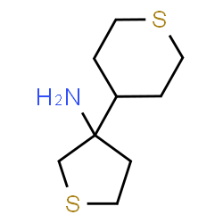 ChemSpider 2D Image | 3-(Tetrahydro-2H-thiopyran-4-yl)tetrahydro-3-thiophenamine | C9H17NS2