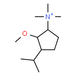 ChemSpider 2D Image | 3-Isopropyl-2-methoxy-N,N,N-trimethylcyclopentanaminium | C12H26NO