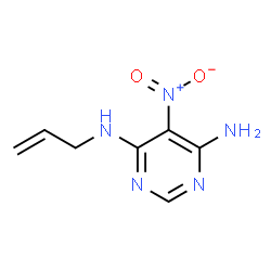 ChemSpider 2D Image | N-Allyl-5-nitro-4,6-pyrimidinediamine | C7H9N5O2