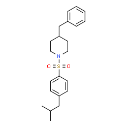 ChemSpider 2D Image | 4-Benzyl-1-[(4-isobutylphenyl)sulfonyl]piperidine | C22H29NO2S