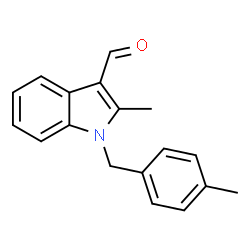 ChemSpider 2D Image | 2-Methyl-1-(4-methylbenzyl)-1H-indole-3-carbaldehyde | C18H17NO