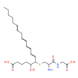 ChemSpider 2D Image | S-(1-Carboxy-4-hydroxy-6,8,10,13-nonadecatetraen-5-yl)cysteinylglycine | C25H40N2O6S