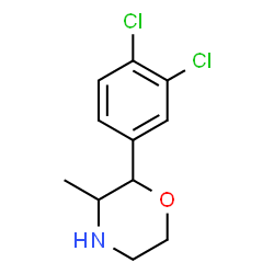 ChemSpider 2D Image | 2-(3,4-Dichlorophenyl)-3-methylmorpholine | C11H13Cl2NO