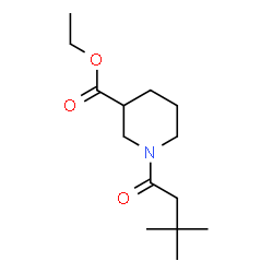 ChemSpider 2D Image | Ethyl 1-(3,3-dimethylbutanoyl)-3-piperidinecarboxylate | C14H25NO3