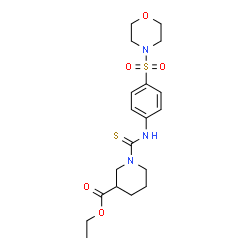 ChemSpider 2D Image | Ethyl 1-{[4-(4-morpholinylsulfonyl)phenyl]carbamothioyl}-3-piperidinecarboxylate | C19H27N3O5S2