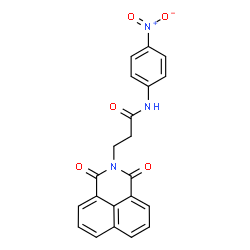ChemSpider 2D Image | 3-(1,3-Dioxo-1H-benzo[de]isoquinolin-2(3H)-yl)-N-(4-nitrophenyl)propanamide | C21H15N3O5
