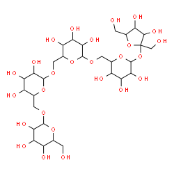 ChemSpider 2D Image | Hex-2-ulofuranosyl hexopyranosyl-(1->6)hexopyranosyl-(1->6)hexopyranosyl-(1->6)hexopyranoside | C30H52O26