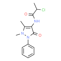 ChemSpider 2D Image | 2-Chloro-N-(1,5-dimethyl-3-oxo-2-phenyl-2,3-dihydro-1H-pyrazol-4-yl)propanamide | C14H16ClN3O2