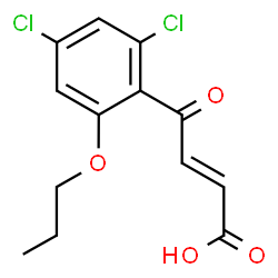 ChemSpider 2D Image | (2E)-4-(2,4-Dichloro-6-propoxyphenyl)-4-oxo-2-butenoic acid | C13H12Cl2O4