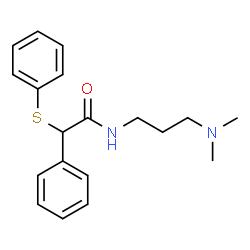 ChemSpider 2D Image | N-[3-(Dimethylamino)propyl]-2-phenyl-2-(phenylsulfanyl)acetamide | C19H24N2OS