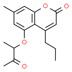 ChemSpider 2D Image | 7-METHYL-5-[(3-OXOBUTAN-2-YL)OXY]-4-PROPYLCHROMEN-2-ONE | C17H20O4