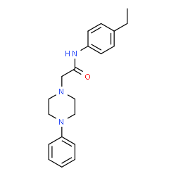 ChemSpider 2D Image | N-(4-Ethylphenyl)-2-(4-phenyl-1-piperazinyl)acetamide | C20H25N3O