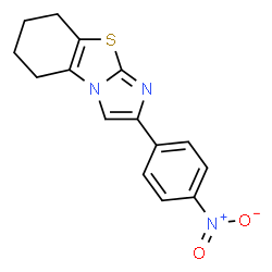 ChemSpider 2D Image | 2-(4-Nitrophenyl)-5,6,7,8-tetrahydroimidazo[2,1-b][1,3]benzothiazole | C15H13N3O2S