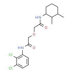 ChemSpider 2D Image | 2-{2-[(2,3-Dichlorophenyl)amino]-2-oxoethoxy}-N-(2,3-dimethylcyclohexyl)acetamide | C18H24Cl2N2O3