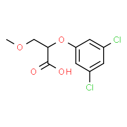 ChemSpider 2D Image | 2-(3,5-Dichlorophenoxy)-3-methoxypropanoic acid | C10H10Cl2O4