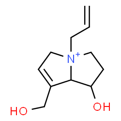ChemSpider 2D Image | 4-Allyl-1-hydroxy-7-(hydroxymethyl)-2,3,5,7a-tetrahydro-1H-pyrrolizinium | C11H18NO2