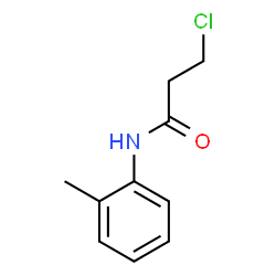 ChemSpider 2D Image | 3-Chloro-N-(2-methylphenyl)propanamide | C10H12ClNO