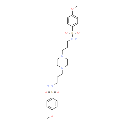 ChemSpider 2D Image | N,N'-(1,4-Piperazinediyldi-3,1-propanediyl)bis(4-methoxybenzenesulfonamide) | C24H36N4O6S2
