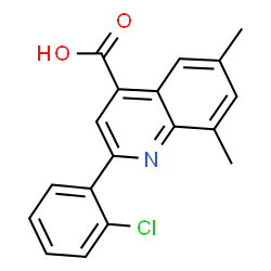 ChemSpider 2D Image | 2-(2-Chlorophenyl)-6,8-dimethyl-4-quinolinecarboxylic acid | C18H14ClNO2