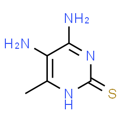 ChemSpider 2D Image | 4,5-diamino-6-methyl-1H-pyrimidine-2-thione | C5H8N4S
