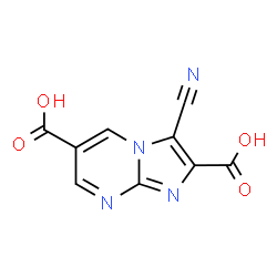 ChemSpider 2D Image | 3-Cyanoimidazo[1,2-a]pyrimidine-2,6-dicarboxylic acid | C9H4N4O4