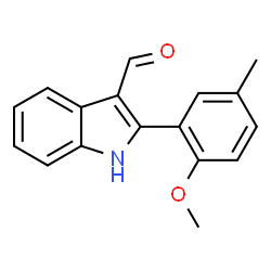 ChemSpider 2D Image | 2-(2-Methoxy-5-methylphenyl)-1H-indole-3-carbaldehyde | C17H15NO2