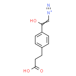 ChemSpider 2D Image | 2-[4-(2-Carboxyethyl)phenyl]-2-hydroxyethenediazonium | C11H11N2O3