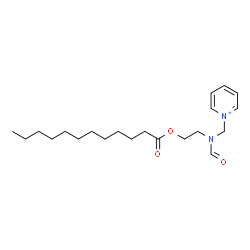 ChemSpider 2D Image | 1-({[2-(Dodecanoyloxy)ethyl](formyl)amino}methyl)pyridinium | C21H35N2O3