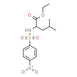 ChemSpider 2D Image | Ethyl N-[(4-nitrophenyl)sulfonyl]leucinate | C14H20N2O6S