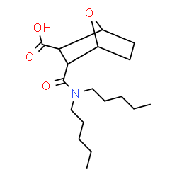 ChemSpider 2D Image | 3-(Dipentylcarbamoyl)-7-oxabicyclo[2.2.1]heptane-2-carboxylic acid | C18H31NO4