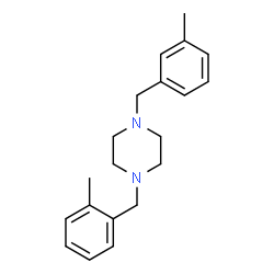 ChemSpider 2D Image | 1-(2-Methylbenzyl)-4-(3-methylbenzyl)piperazine | C20H26N2