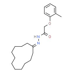 ChemSpider 2D Image | N'-Cyclododecylidene-2-(2-methylphenoxy)acetohydrazide | C21H32N2O2