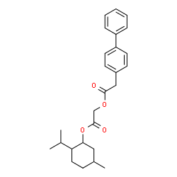 ChemSpider 2D Image | 2-[(2-Isopropyl-5-methylcyclohexyl)oxy]-2-oxoethyl 4-biphenylylacetate | C26H32O4