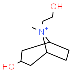 ChemSpider 2D Image | 3-Hydroxy-8-(2-hydroxyethyl)-8-methyl-8-azoniabicyclo[3.2.1]octane | C10H20NO2