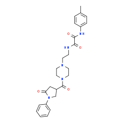 ChemSpider 2D Image | N-(4-Methylphenyl)-N'-(2-{4-[(5-oxo-1-phenyl-3-pyrrolidinyl)carbonyl]-1-piperazinyl}ethyl)ethanediamide | C26H31N5O4