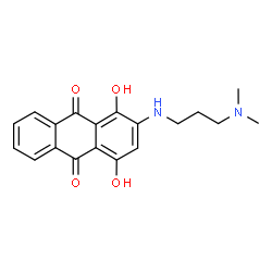 ChemSpider 2D Image | 2-((3-(dimethylamino)propyl)amino)-1,4-dihydroxyanthra-9,10-quinone | C19H20N2O4