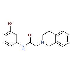 ChemSpider 2D Image | N-(3-Bromophenyl)-2-(3,4-dihydro-2(1H)-isoquinolinyl)acetamide | C17H17BrN2O
