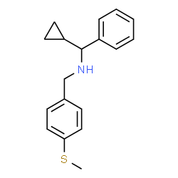 ChemSpider 2D Image | 1-Cyclopropyl-N-[4-(methylsulfanyl)benzyl]-1-phenylmethanamine | C18H21NS