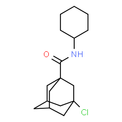 ChemSpider 2D Image | 3-Chloro-N-cyclohexyl-1-adamantanecarboxamide | C17H26ClNO