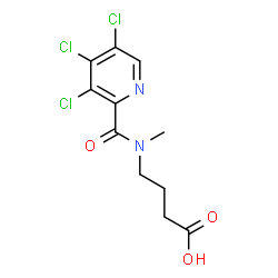 ChemSpider 2D Image | 4-{Methyl[(3,4,5-trichloro-2-pyridinyl)carbonyl]amino}butanoic acid | C11H11Cl3N2O3