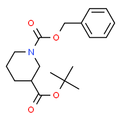 ChemSpider 2D Image | N-Cbz-3-piperidinecarboxylic acid t-butyl ester | C18H25NO4