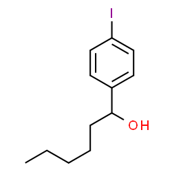 ChemSpider 2D Image | 1-(4-Iodophenyl)-1-hexanol | C12H17IO