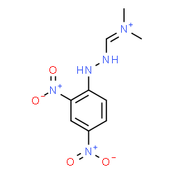 ChemSpider 2D Image | [2-(2,4-Dinitrophenyl)hydrazino]-N,N-dimethylmethaniminium | C9H12N5O4