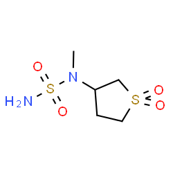 ChemSpider 2D Image | N-(1,1-Dioxidotetrahydro-3-thiophenyl)-N-methylsulfuric diamide | C5H12N2O4S2