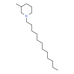 ChemSpider 2D Image | 1-Dodecyl-3-methylpiperidine | C18H37N
